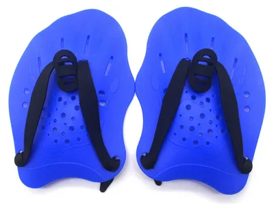 Produktbild von Handpaddel, robuste, rutschfeste Schwimmtrainingspaddel, Schwimmhilfe-Flossen für Jugendliche, Anfänger, Blau