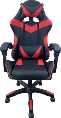 A gaming chair shown from the front on a white background.