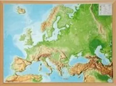 Produktbild von Europa, Reliefkarte 1:8.000.000 mit Naturholzrahmen