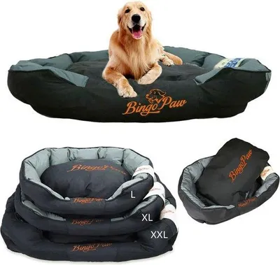 Image de Coussin pour chien - Coussin orthopédique pour chien - Lit pour chien - Coussin imperméable pour chien - Taille L - L 90 x l 70 x H 19 cm - Poids max. 22,5 kg - Noir