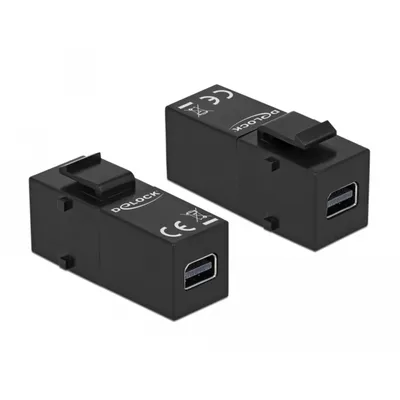 Produktbild von DeLOCK 86377, Flach, Schwarz, Mini DisplayPort, Mini DisplayPort, Weiblich, Weiblich
