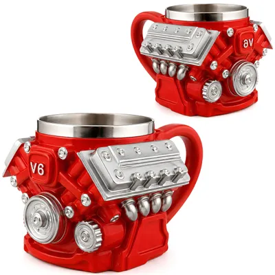 Produktbild von Tasse für Kfz-Mechaniker (V6-Motor) – Geburtstagsgeschenk, Vatertagsgeschenk, 230 ml