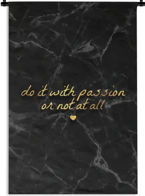 Produktbild von MuchoWow® Wandteppich Wandbehang Zitate - Sprichwörter - Gold - Marmor 120x180 cm Tapisserie Dekoration Wandtuch - Schlafzimmer - Dekorationen für das Haus
