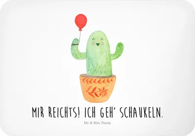 Produktbild von Mr. & Mrs. Panda magnet Kaktus Luftballon - Weiß - Geschenk, Notizhalter, Ausbildung, zettelhalter, Pinnwandmagnet, Neustart, Kühlschrankmagnet, Kakteen, whiteboardmagnet