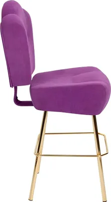 Produktbild von Modern Lila Stuhl Designer Barhocker Textil stilvoll Luxus Möbel Hocker