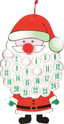 Productafbeelding van Kerstman adventskalender, kerst, 34 cm