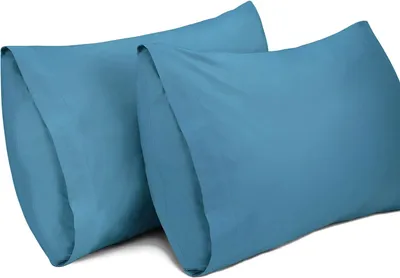 Produktbild von 2er-Pack Kissenbezüge, 100% Baumwolle, atmungsaktiver Kissenbezug, 50 x 75 cm, blau