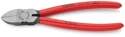 Produktbild von Knipex 72 01 180, Diagonal-cutting, Chromium-vanadium steel, Kunststoff, Rot