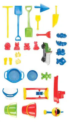 Produktbild von Dantoy Sandspielset - buntes Outdoor-Spielzeug 84-teilig für Kinder