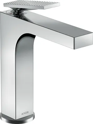 Produktbild von hansgrohe AXOR Citterio Einhebel-Waschtischmischer, Zugstangen-Ablaufgarnitur, Rautenschliff, Ausladung 143mm, ComfortZone160, 39071000