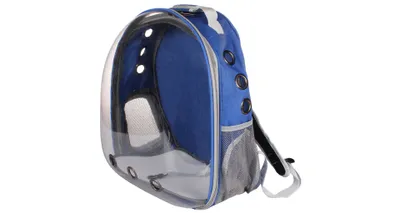 Obrázek produktu pro Merco Petbag Transparent batoh na mazlíčky tm. modrá balení 1 ks