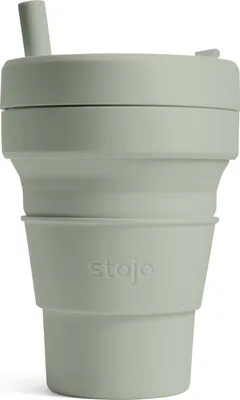 Produktbild von Biggie Cup, Sage - 470 ml - Kaffeebecher - Trinkbecher - Grün - faltbar | Stojo