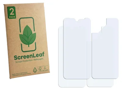 Produktbild von 2x ScreenLeaf Schutzfolie für Fairphone 4 (Display+Rückseite) nachhaltiger Displayschutz Display Schutz Folie Klar Transparent