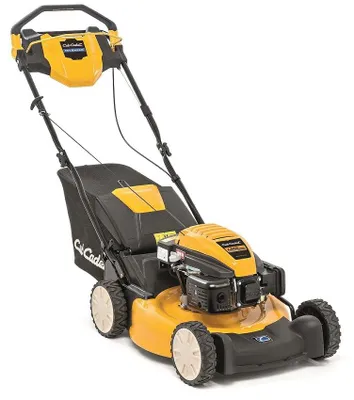Image de Cub Cadet LM2 DR53S 12BBPQKC603 Tondeuse à gazon à conducteur marchant, moteur à essence 4 temps, largeur de coupe de 53 cm, traction sur roues, fonction mulching, bac de ramassage arrière