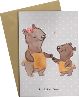 Produktbild von Mr. & Mrs. Panda Beileidskarte Arbeitserzieherin Herz - Grau Pastell - Geschenk, Arbeitserzieher, Studium, Dankbar, Hilfsbereit, osterkarte, weihnachtskarten, osterkarten