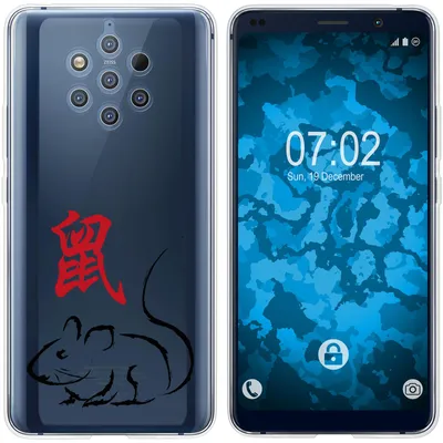 Produktbild von PhoneNatic Case kompatibel mit  Nokia 9 PureView Silikon-Hülle Tierkreis Chinesisch M1