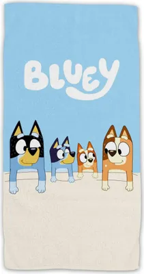 Produktbild von Bluey Baumwolle Strandtuch Frottee Badetuch mit Premium Druck, 70x140 cm