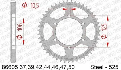 Produktbild von AFAM Kettenrad "86605", 525, Stahl, 46 Zähne