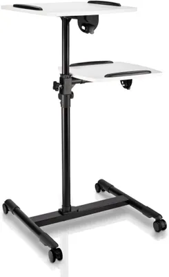Productafbeelding van Beamer tafel - Projector standaard - Filmavond thuis - Twee niveaus - 52.5 x 64 cm - Zwart