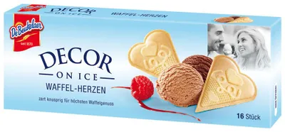 Produktbild von DeBeukelaer Decor on Ice Waffel-Herzen 16er