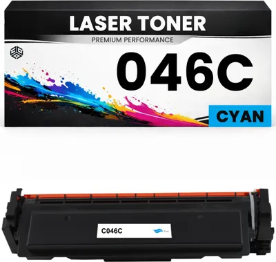 Produktbild von 2 x Toner Cartridge 046C Cyan für Canon 046C Premium Alternative für Canon i-SENSYS LBP653Cdw, LBP654CX, MF732Cdw, MF734Cdw, MF735Cx