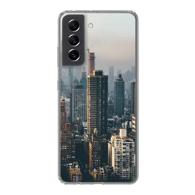 Produktbild von MuchoWow® Handyhülle Schutzhülle Hülle für Samsung Galaxy S21 FE New York - Skyline - Amerika Silikon Softcase Handy Hülle - Mobiltelefonhülle