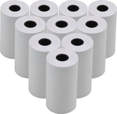 Produktbild von 10 kusov bielych prázdnych kotúčov termopapiera 57 x 30 mm (2,17 x 1,18 palca) Fotografický obrázok Tlač bločkov Kompatibilný s vreckovou tlačiarňou Instant Photo Printer