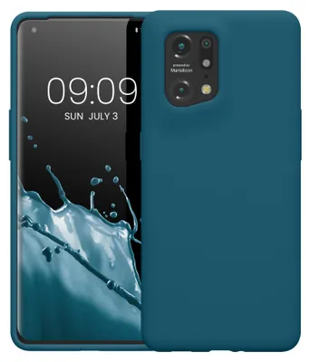 Produktbild von kwmobile Handyhülle für Oppo Find X5 (5G) Hülle - Case Silikon - Kabelloses Laden - Schutzhülle Cover in Petrol matt
