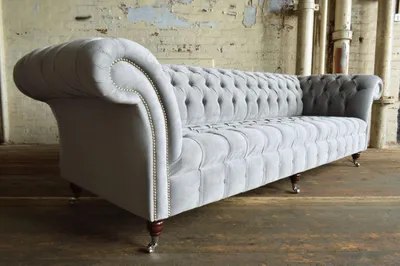 Produktbild von Chesterfield Designer Couch 4 Sitz Sofa Polster Textil Leder Garnitur 2016-51