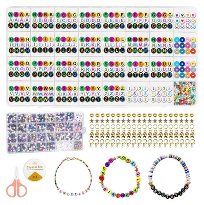 Produktbild von DIY-Perlenset mit Buchstaben zur Herstellung von Armbändern 3440 Stück