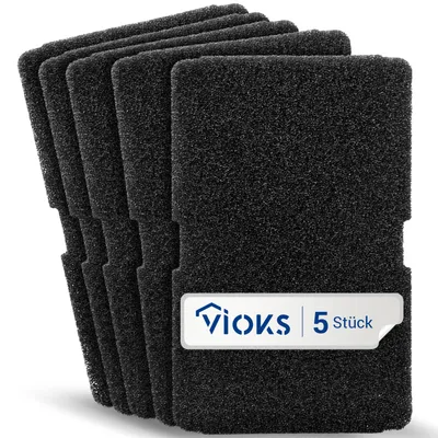 Produktbild von Schaumfilter Set 5x wie Beko 2964840100 Filter 240x155mm Sockelfilter für Trockner