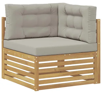 Zdjęcie produktu dla vidaXL Narożna sofa ogrodowa z litego drewna akacjowego, biała