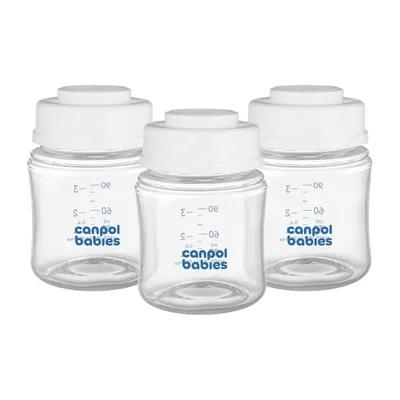 Zdjęcie produktu dla Canpol Zestaw butelek do przechowywania pokarmu 120 ml 35/235, 3 sztuki