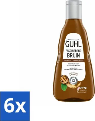 Produktbild von Guhl - Shampoo - Colorshine Braun - 250 ml - Vorteilspack - 6 Stücke