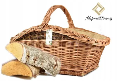 Produktbild von Sklep Wiklinowy Korb für Kaminholz Geflochten 60 cm