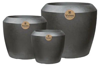 Produktbild von Vyveo - Blumentopf Liora - Silber metallic - Set van 3