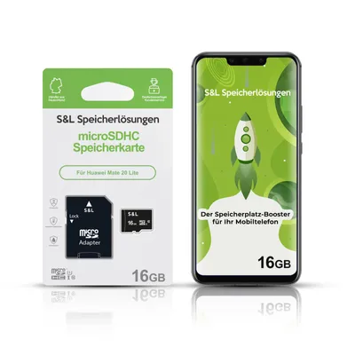Produktbild von microSD Speicherkarte S&L für Huawei Mate 20 Lite - Speicherkapazität: 16 GB