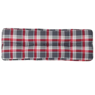 Produktbild von vidaXL Palettenkissen Rot Karomuster 120x40x12 cm Stoff