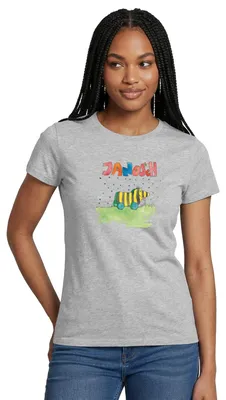 Produktbild von Spreadshirt Janosch Tigerente Schriftzug Frauen T-Shirt, M, Grau meliert