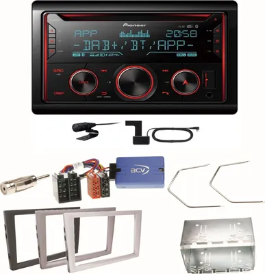Produktbild von Pioneer FH-S820DAB DAB+ Bluetooth Einbauset für Opel Vectra C Signum Corsa Combo