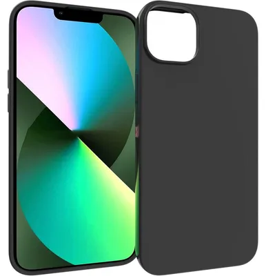 Produktbild von Mobigear Colors iPhone 14 Hülle, flexibles TPU-Rückseitenetui – Schwarz
