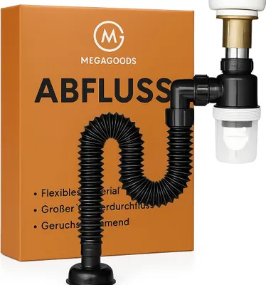 Produktbild von Universal Siphon P-Trap dehnbar wasserdicht für Spüle Küche Bad DE.