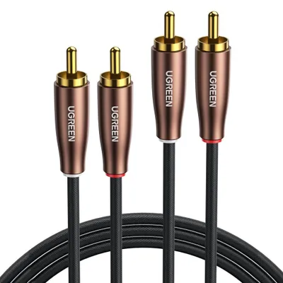 Zdjęcie produktu dla Kabel UGREEN AV199, 2x RCA (cinch) na 2x RCA (cinch) - 2m
