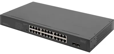 Produktbild von DIGITUS Switch 24-Port Gigabit Unmanaged schwarz