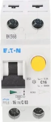 Produktbild von Differenzialschutzschalter 1P+N 16A 0,3A Typ AC PFL6-16/1N/C/03 286487