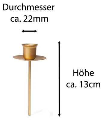 Produktbild von Novaliv 4x Stabkerzenhalter Weihnachtskranz GOLD Kerzenpick Kerzenständer für Stabkerzen Kerzentülle Metall Kerzenständer Kerzenpin Adventskranzkerzenhalter Kerzenpick Kerzenhalter für Kränze