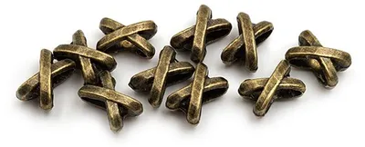 Produktbild von Vintageparts Großlochperlen Spacer oval antik bronze 10 mm