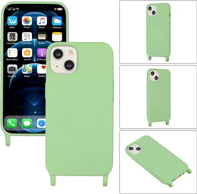 Produktbild von Mobigear Lanyard iPhone 14 Silikon Handykette - Grün