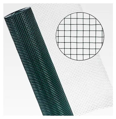 Produktbild von Volierendraht Drahtgitter Maschendraht Schweißgitter Drahtzaun grün Kaninchendraht Käfigdraht Hasendraht 12 x 12 mm Maschenweite (1 x 10 m)