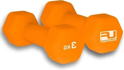 Produktbild von Famanu Neopren-Hanteln 3 kg - Orange (2 Stück)